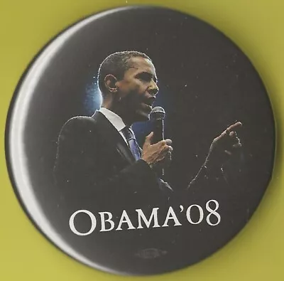 2008 Barack Obama 2.25  /  Microphone  Presidential Campaign Button(Pin06) • $3