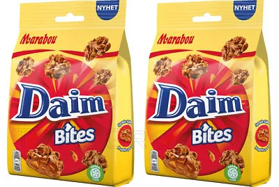 2 X Marabou DAIM Chocolate Candy Bites With Caramel Crisps 145g 5oz • $27.77