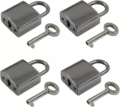 Mini Lock With Key Small Luggage Lock Little Padlock With Keys Metal Diary Lo • $16.99