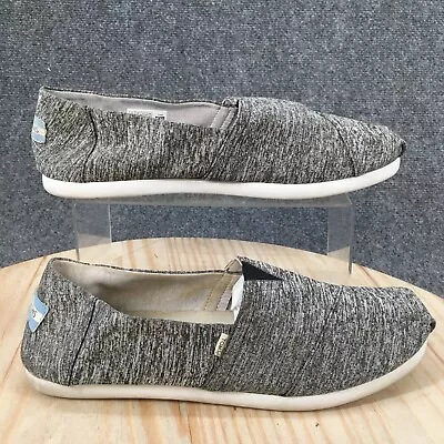 Toms Shoes Mens 11 Alpargata Slip On Flats Loafers 10014991 Gray Knit Fabric • $18.19