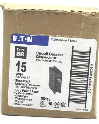 Eaton BR115 15Amp Single Pole Circuit Breaker • $7.73