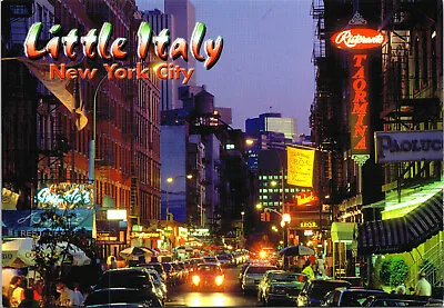 Little Italy Mulberry Street Night Time New York City Manhattan ALMA 1227X • $3.96