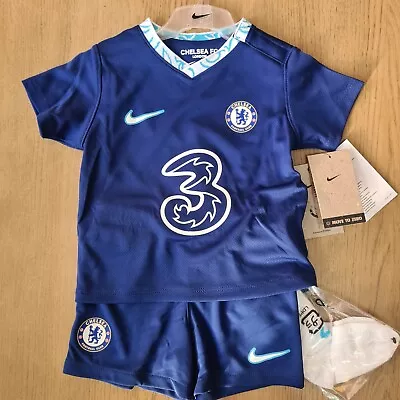 Nike Chelsea Full Football Kit Baby Boy Girl 12 To 18 Months Brand New Rrp £40 • £24.99