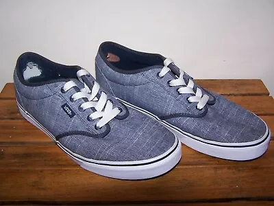 Vans Atwood Denim Blue Shoes Trainers Size 10 Uk • £19.99