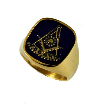 T82 Past Master Stainless Steel Ring Mason Freemason Masonic Rocker Sun Masonry • $28