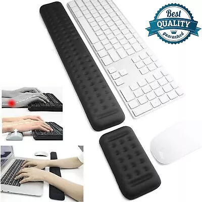 Keyboard And Mouse Wrist Rest Set Gaming Memory Foam Ergonomic Hand Palm Support • $26.49