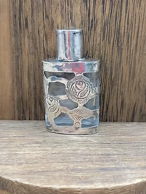 Vintage Taxco Miniature Perfume Bottle Sterling Silver And Glass Mexico 925 2.5  • $55