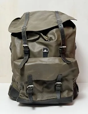 Vintage Swiss Army Military Backpack Rubberized Waterproof Hunting Rucksack Bag • $99