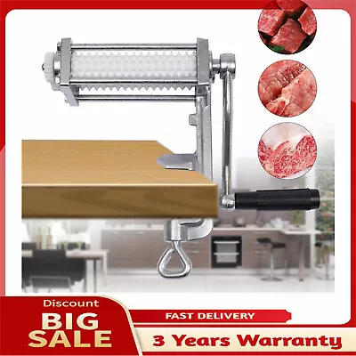 Meat Tenderizer Hand Crank Flatten Butcher Tool Cuber Steak Machine Kitchen Tool • $45.60