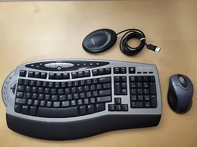 Microsoft Wireless Keyboard 1.0A (1027) With Mouse (1008) And Receiver (1028) • $9.97