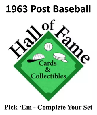 1963 Post Baseball Pick Your Card/Finish Your Set G2 • $5