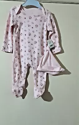 Baby Girl's Rompersuit  /playsuit & Hat By George Size 0-3 Mths New • £3.95