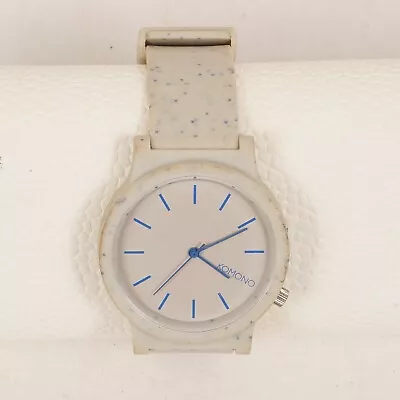 Komono The Mono Watch Unisex 39mm The Fat Wizard White Silicone Band  50M • $19.99