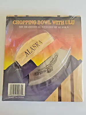 Alaska Ulu Knife With Chopping Bowl Cutting Board Traditional Cutlery NOS Sealed • $28.75