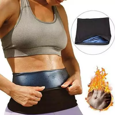 Men Women Sauna Sweat Band Belt Fat Burner Body Shaper Gym Waist Trainer Girdle • £10.79