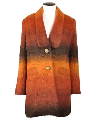 $96 • Buy DESIGUAL Coat Gradient Fur Womens Overcoat Size 44