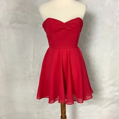 Erin Fetherston Popsicle Pink Strapless Chiffon Mini Dress NWT • $60