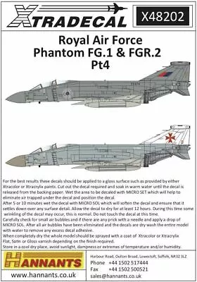 Xtradecal X48202 1/48 RAF Phantom FG.1 & FGR.2 Pt4 Model Decals • £8.85