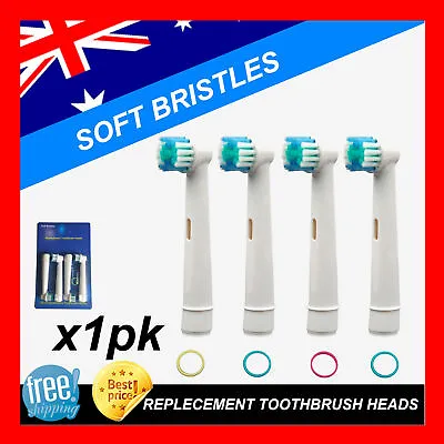 $8.99 • Buy 4 X Electric Toothbrush Replacement Brush Heads Compatible Soft Bristles Oral B