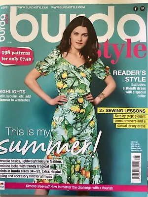 Burda Style Sewing Magazine 6/2021 -  198 Patterns - This Is My Summer • £9.95