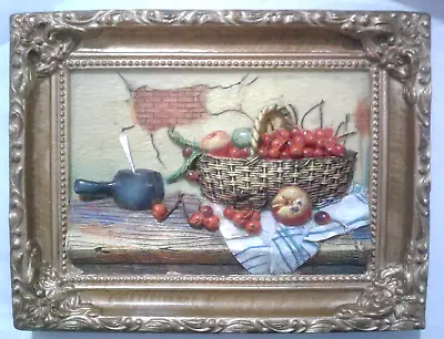 Montefiori Collection Still Life Relief - Italy Design Antique Basket Fruit  3D • $59.99