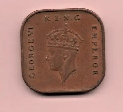 1943  Malaysia 1 Cent  Coin King GEORGE VI • £3