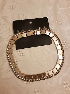 H&M Womens Chunky Gold Egyptian Style Choker Necklace Costume Jewellery NEW • £6.75