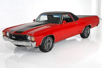 1972 Chevy El Camino Red Muscle Car Poster 24x36 Vintage Collector Wall Art Rare • $23.99