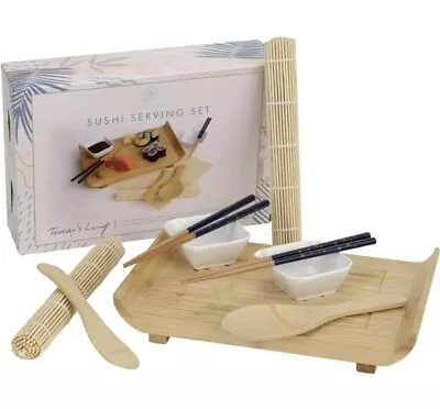11 Pieces Bamboo Sushi Serving Set Noble Nest Premium • $22.22