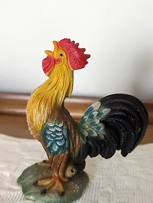 Vintage Italian Handpainted Ceramic Rooster 4  Colorful • $15.99