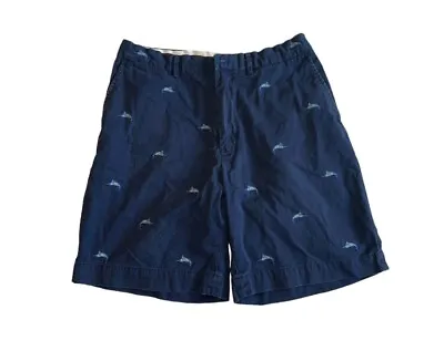 Polo Ralph Lauren Golf Men’s Chino Blue Embroidered Marlin Shorts Size 34 • $22.49