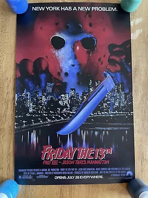 Friday The 13th VIII Jason Takes Manhattan Movie Poster 11x17 - Reprint • $12.99