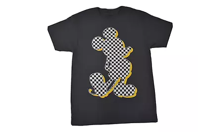 Disney Mens Mickey Mouse Checker Mickey Gray Shirt New M • $9.99