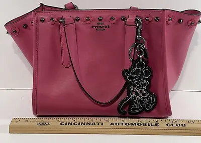 $174.99 • Buy Coach Crosby Mini Floral & Rivets Cross Body Handbag Dahlia Pink Minnie Tag Rare