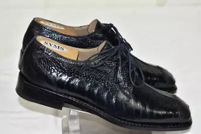 New ROMANO MARTEGANI Boutique Line Navy Blue Full Quill Ostrich Leg SHOES 8 M • $150