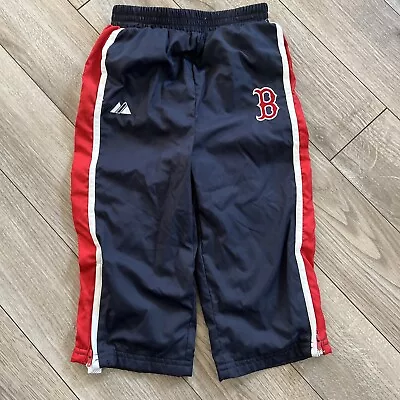 Majestic Toddler 24 Months Side Zip Boston Red Sox Windbreaker Pants Blue/red • $15