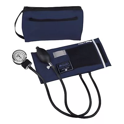 Mabis Match Mates Manual Aneroid Sphygmomanometer With Cuff Navy Blue (EA/1) • $50.20