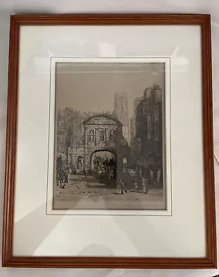 Beautiful Engraving ? Of Temple Bar By Louise Rayner Framed & 80’s News Articles • £37.50