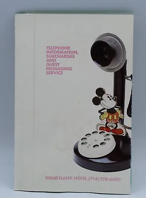 Vintage Disneyland Hotel Note Pad & Telephone Information Mickey Mouse Fold-out • £18.25