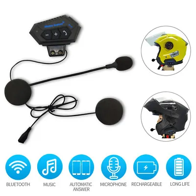 Easy To Carry Motorcycle Helmet Bluetooth Headset Speaker Headset Hands-Free • $16.76