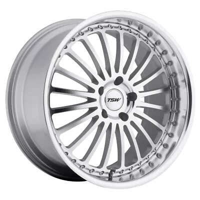 TSW Silverstone 18X8 5X110 Offset 40 Silver W/Mirror Cut Face & Lip (Qty Of 1) • $296