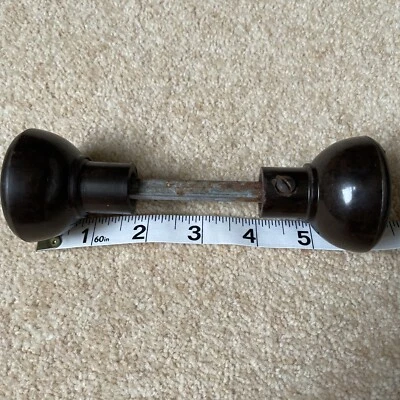 £4.99 • Buy One Pair Of Brown Round Vintage Bakelite Door Handles