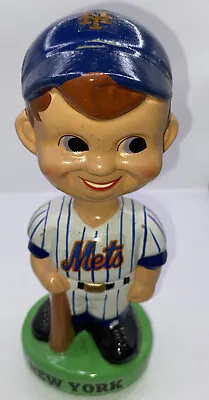 Vtg 1980’s New York Mets MLB Baseball Sports Nodder Bobble Head 7.5” X 3.25” • $69.99