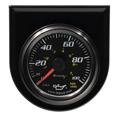 $25.99 • Buy Equus 2 Inch Black Faced Mechanical Oil Pressure Gauge Kit Equus 6244 New