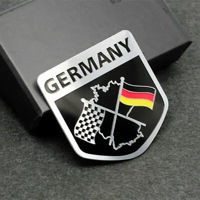 $11.93 • Buy 3D German Flag Car Emblem Grille Badge Metal Racing Decal Stickers Accessories