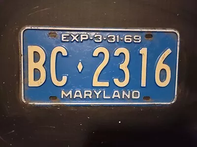 Vintage 1969    MARYLAND    License Plate  BC  . 2316  • $19.99