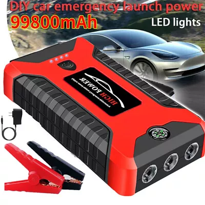 99800mAh Car Jump Starter Booster Jumper Box Power Bank Battery Charger Portable • $31.99