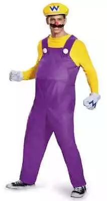 Wario Super Mario Brothers Nintendo Plumber Fancy Dress Halloween Adult Costume • $75.95