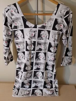 Marilyn Monroe  All Over Long Sleeve Mini DressSz L • $13