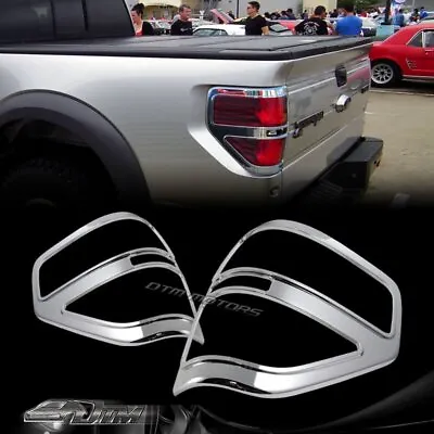 ABS Chrome Trim Bezel Tail Light Lamp Covers For 2009-2014 FORD F150 F-150 • $36.99